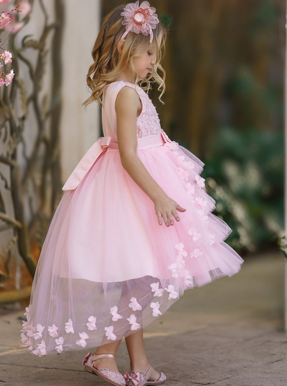 pink dresses for girls Hot Pink Flower Girl Dress