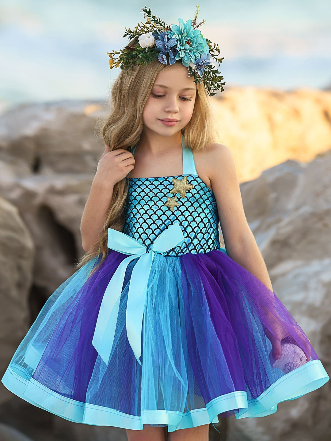 tutu mermaid dress Mermaid Tutu Dress 6M / Blue