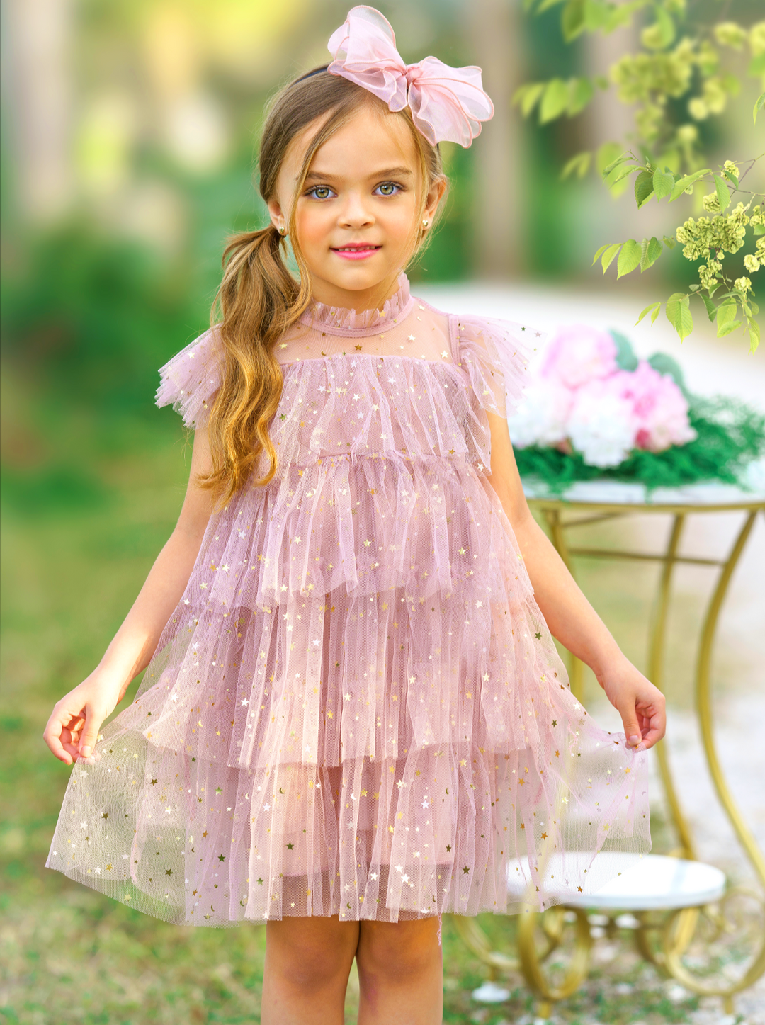 My Little Prima Tiered Tulle Dress Light Pink / 5Y My Little Prima Tiered Tulle Dress Light Pink / 5Y