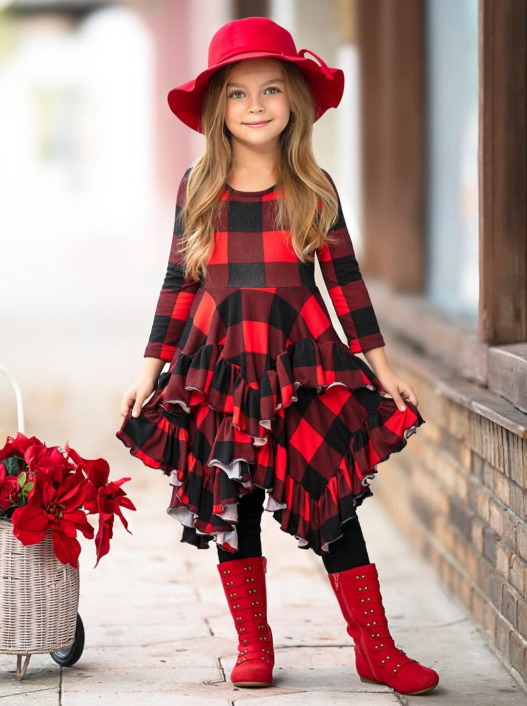 Style Queen Buffalo Plaid Tunic Mia Belle Girls