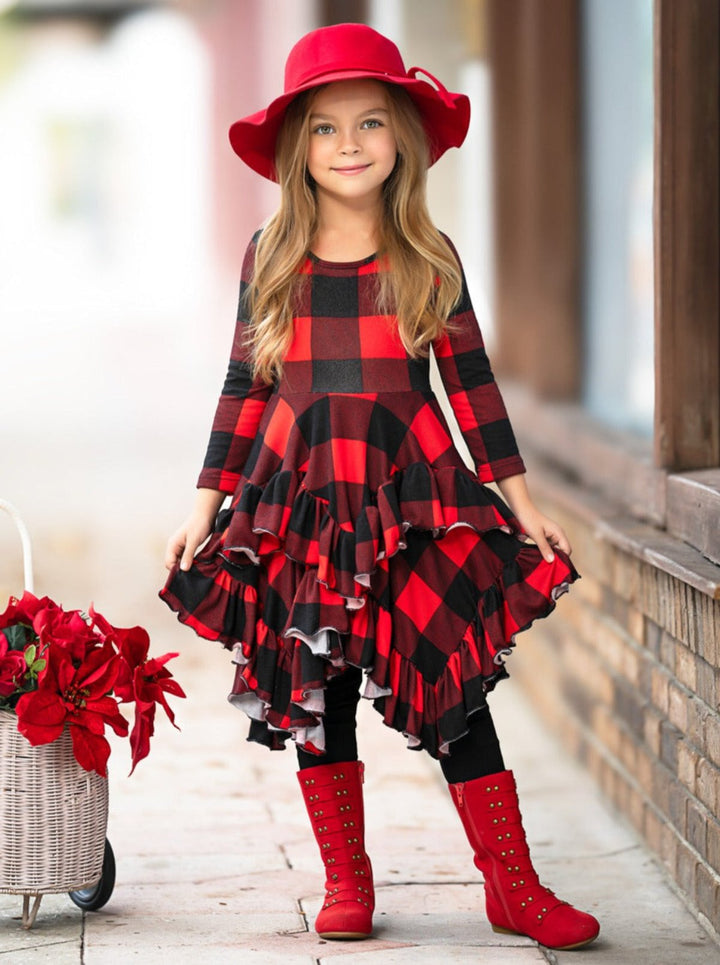 Style Queen Buffalo Plaid Tunic Mia Belle Girls