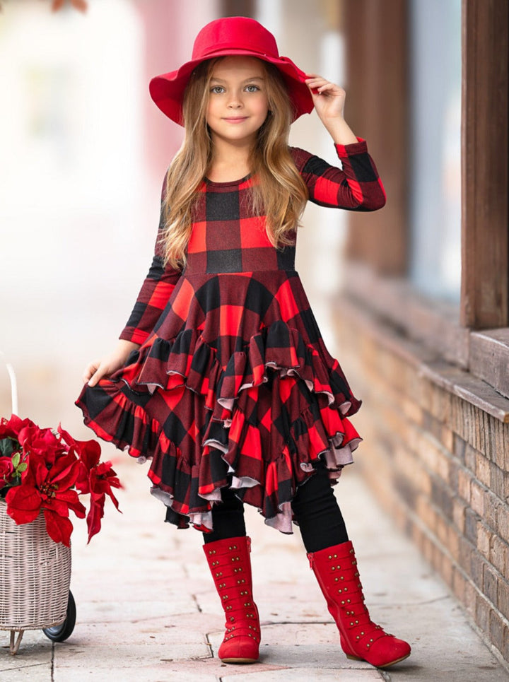 Style Queen Buffalo Plaid Tunic Mia Belle Girls