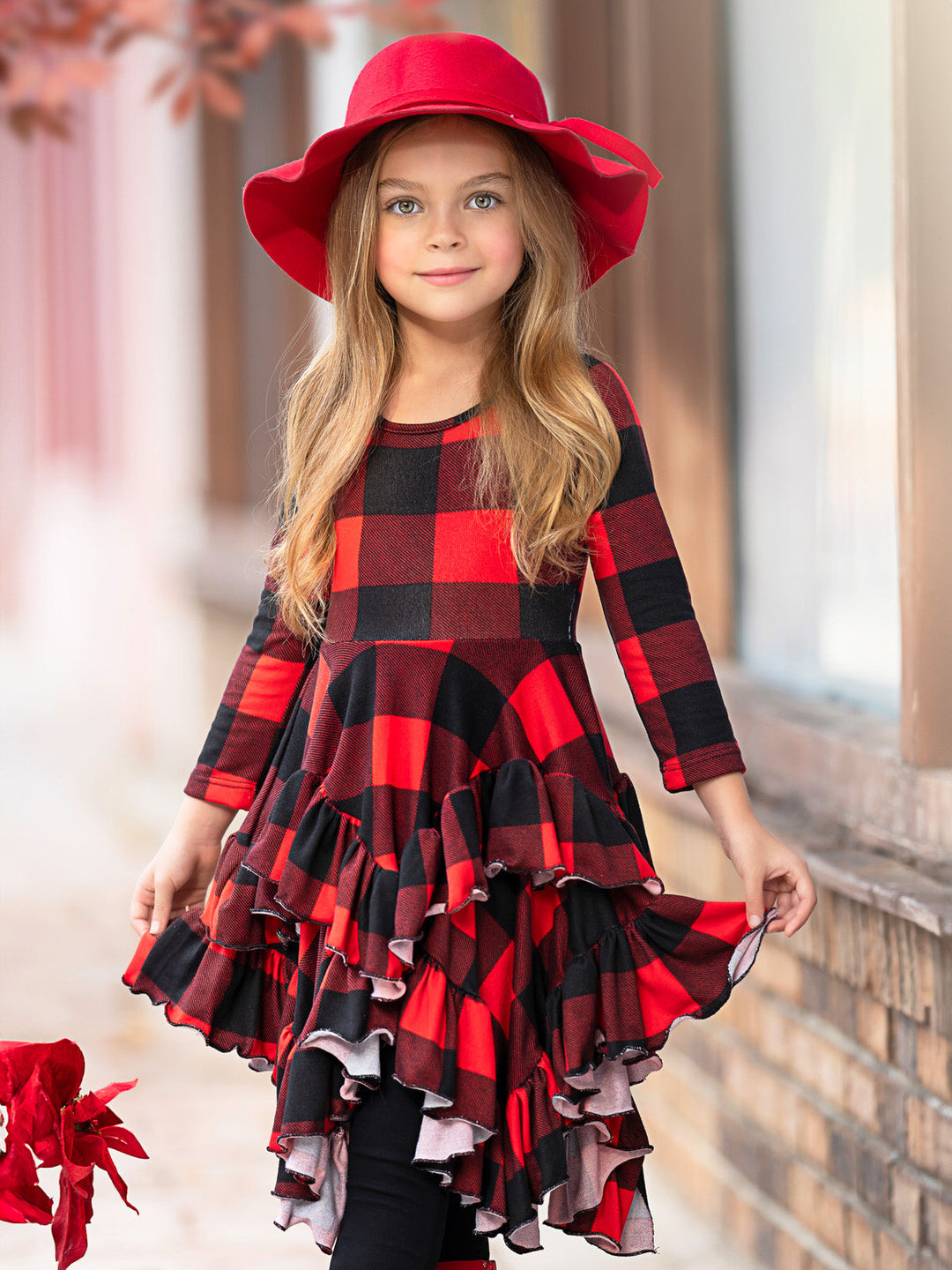 Style Queen Buffalo Plaid Tunic Mia Belle Girls