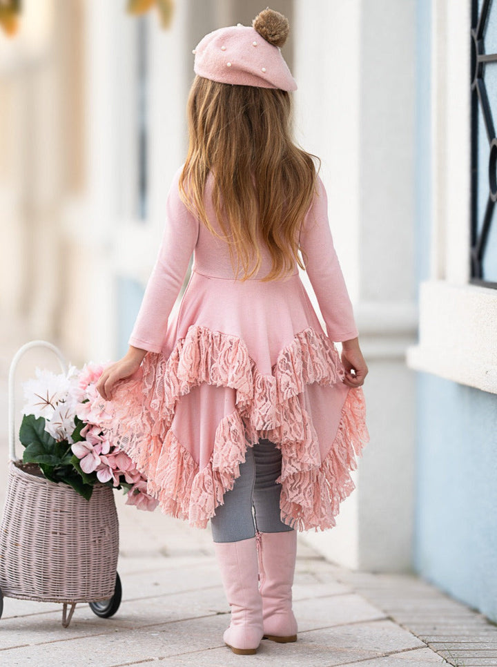Style Queen Pink Lace Tunic Mia Belle Girls