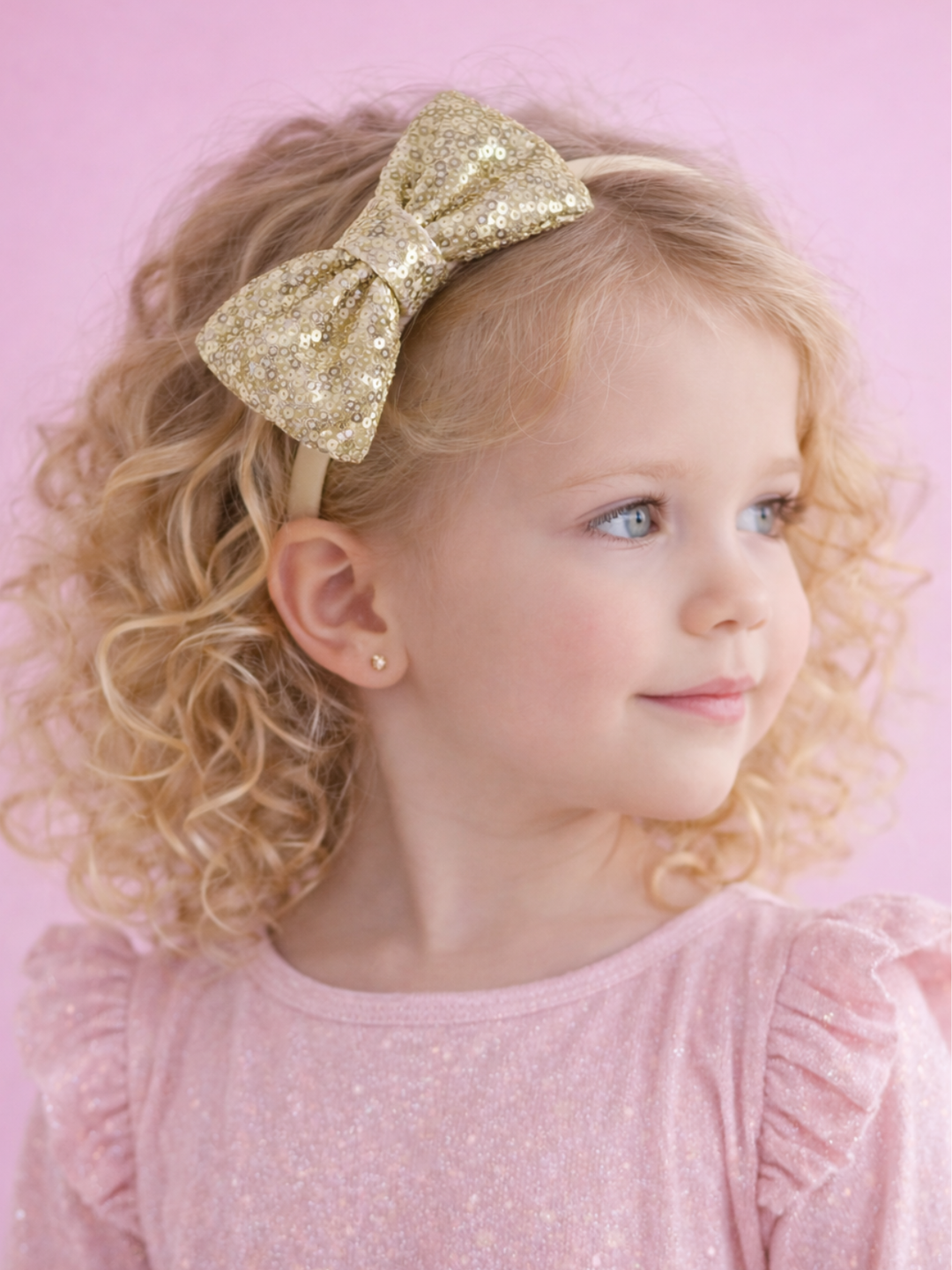 Fairy Spark Sequin Bow Headband Set – Pack of 3
