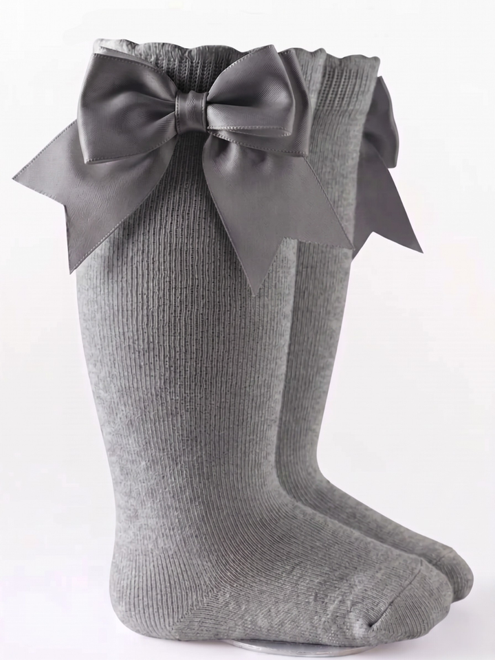 All Dolled Up Silky Bow Knee-High Socks