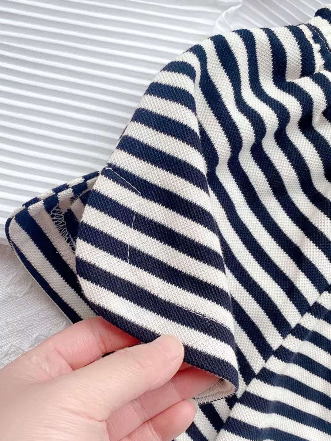 Summer Picnics Striped Short Set Mia Belle Girls