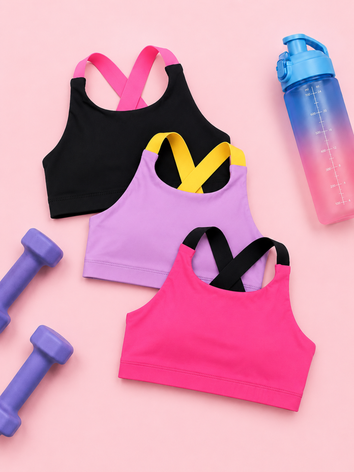 kids dance outfit crop top breathable athletic wear