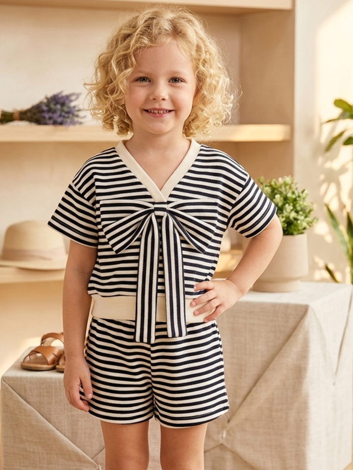 Summer Picnics Striped Short Set