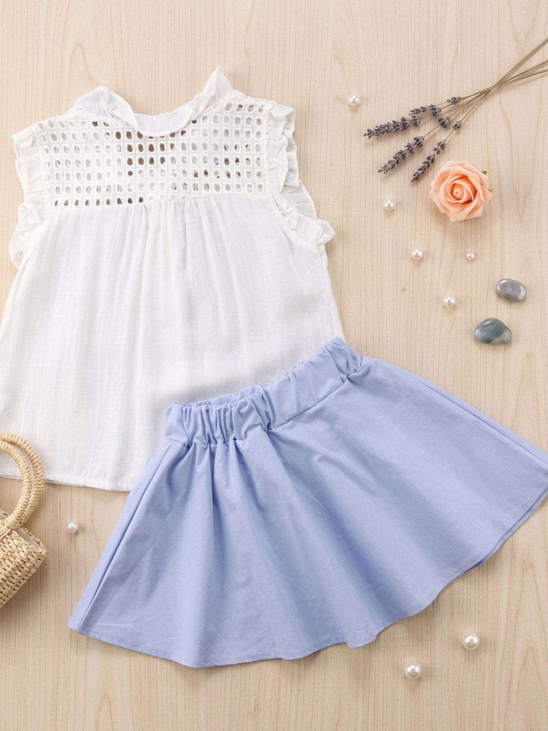 Brilliant Days Pearl Pleated Skirt Set