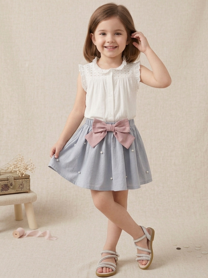 Brilliant Days Pearl Pleated Skirt Set