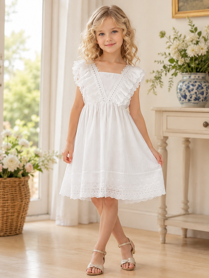 Little White Eyelet Dress