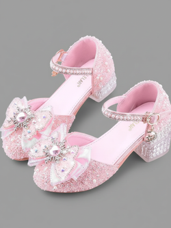 Glam and Magic Crystal Ankle Strap Shoes By Liv and Mia