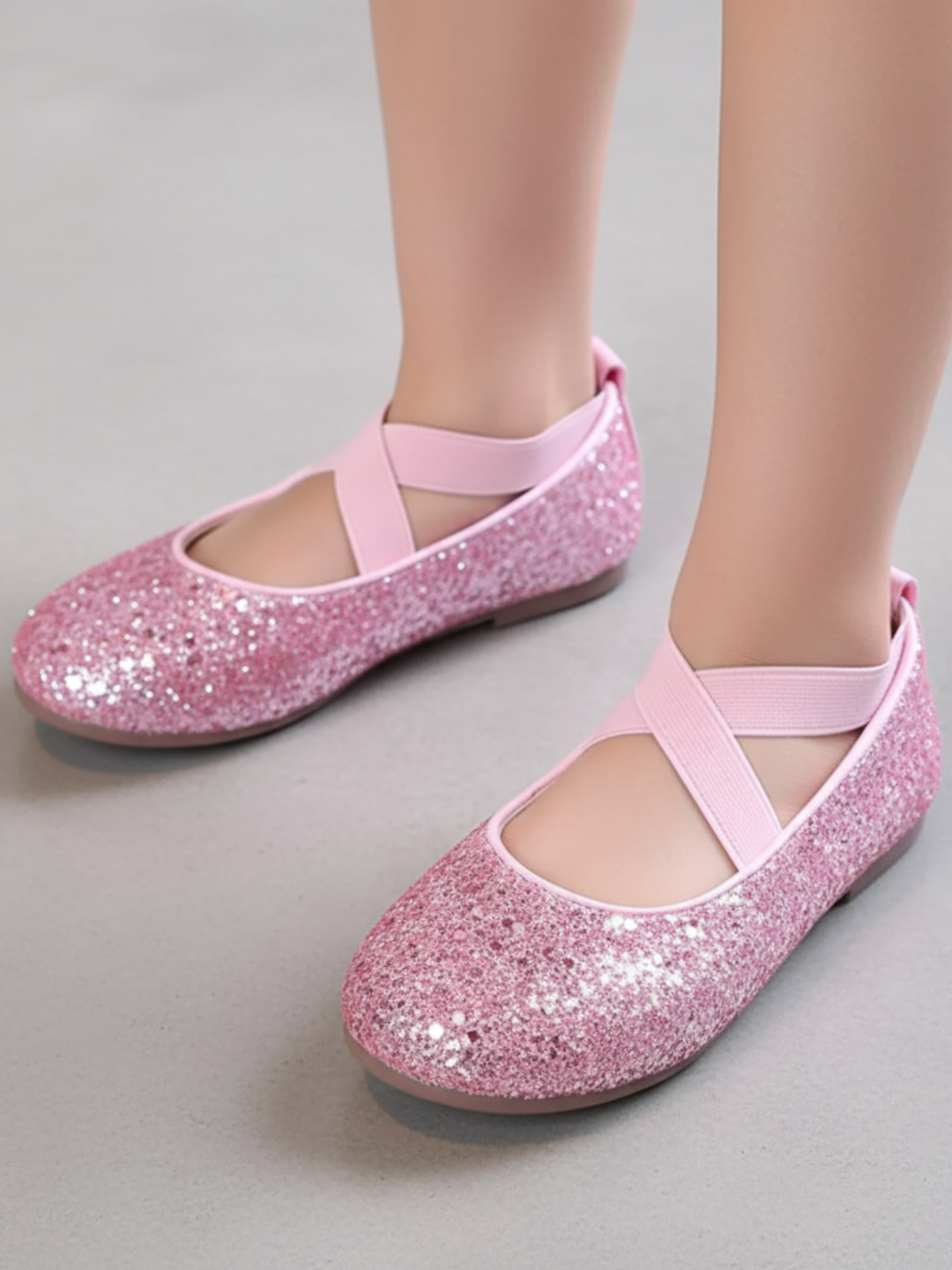 Sparkly Glitter Ballet Flats By Liv and Mia