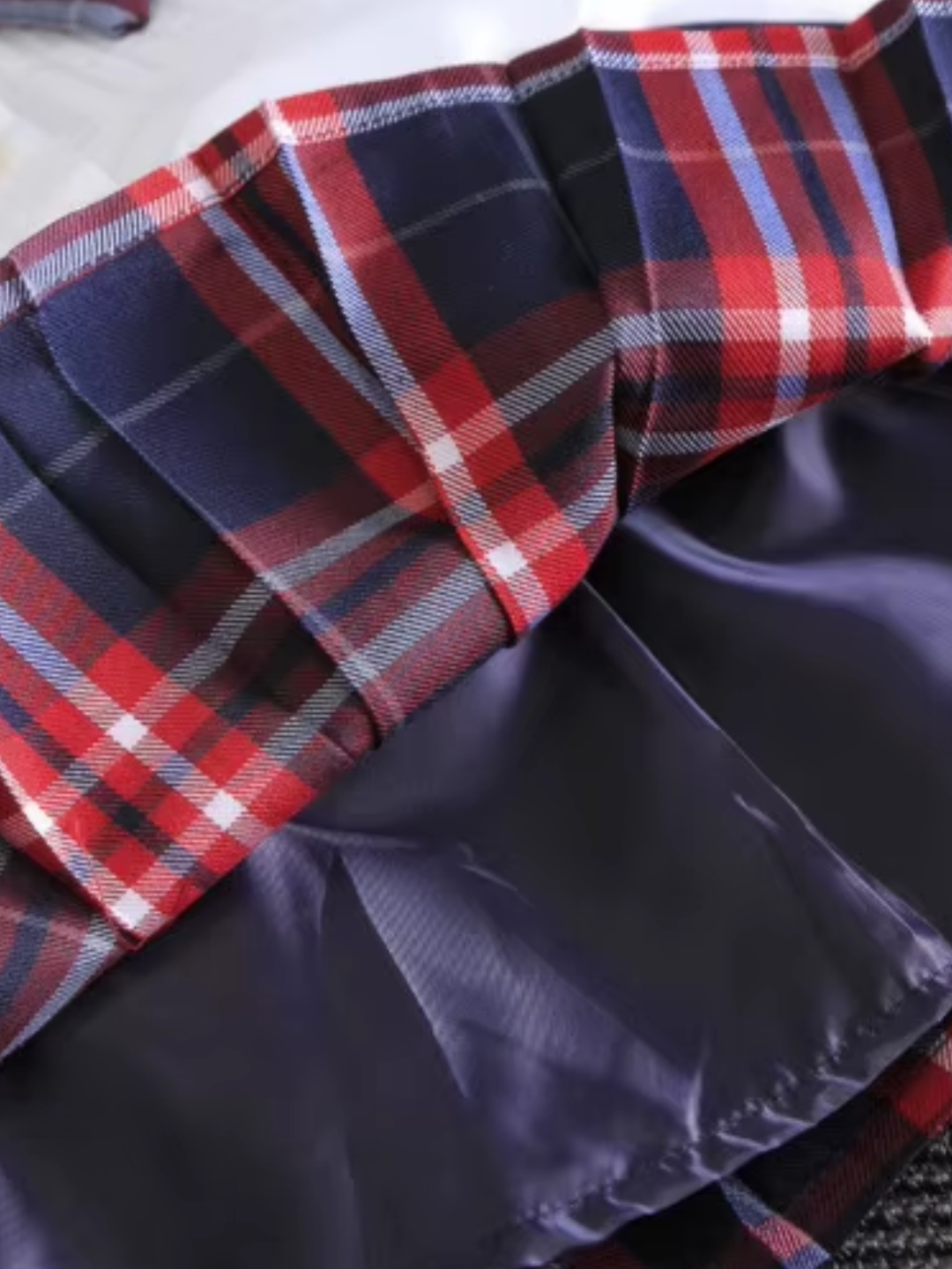 Preppy Plaid Bow Top & Pleated Skirt Set Mia Belle Girls