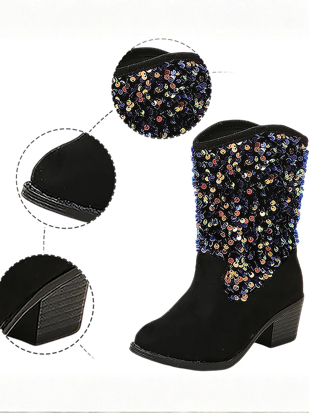 Girls Sequined Elegant Unique Boots By Liv and Mia Mia Belle Girls