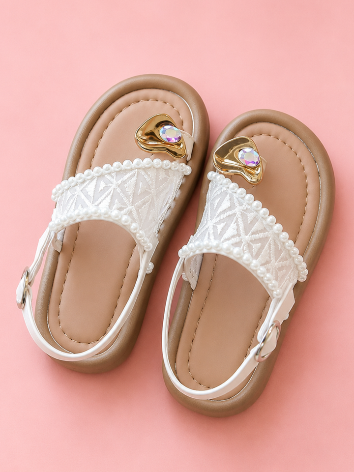 Elegant Summer Pearl Sandals Mia Belle Girls