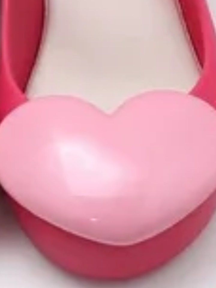 Red Heart Jelly Flats by Liv and Mia