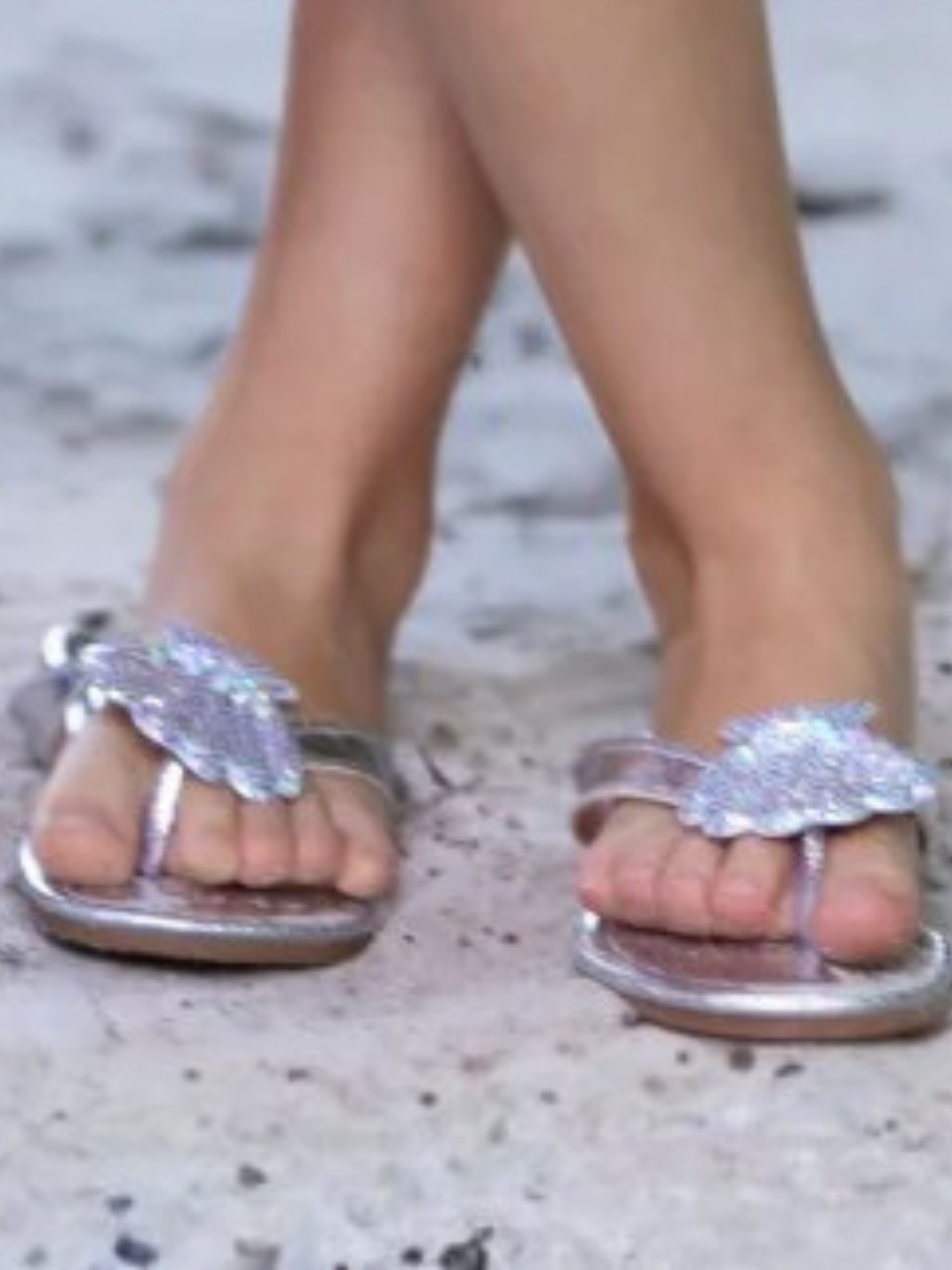 Silver Seashell Sparkle Sandals