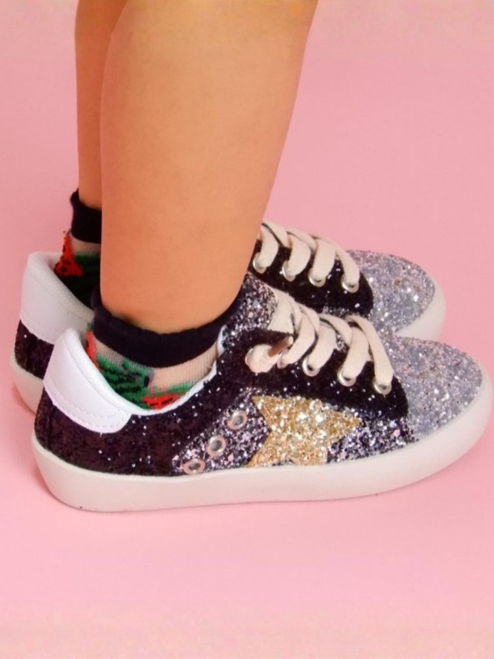 Sequin Sensation Casual Sneakers by Liv and Mia