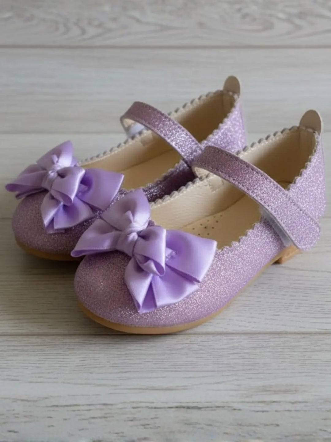 Step and Shine Glitter Bow Shoes By Liv and Mia Mia Belle Girls