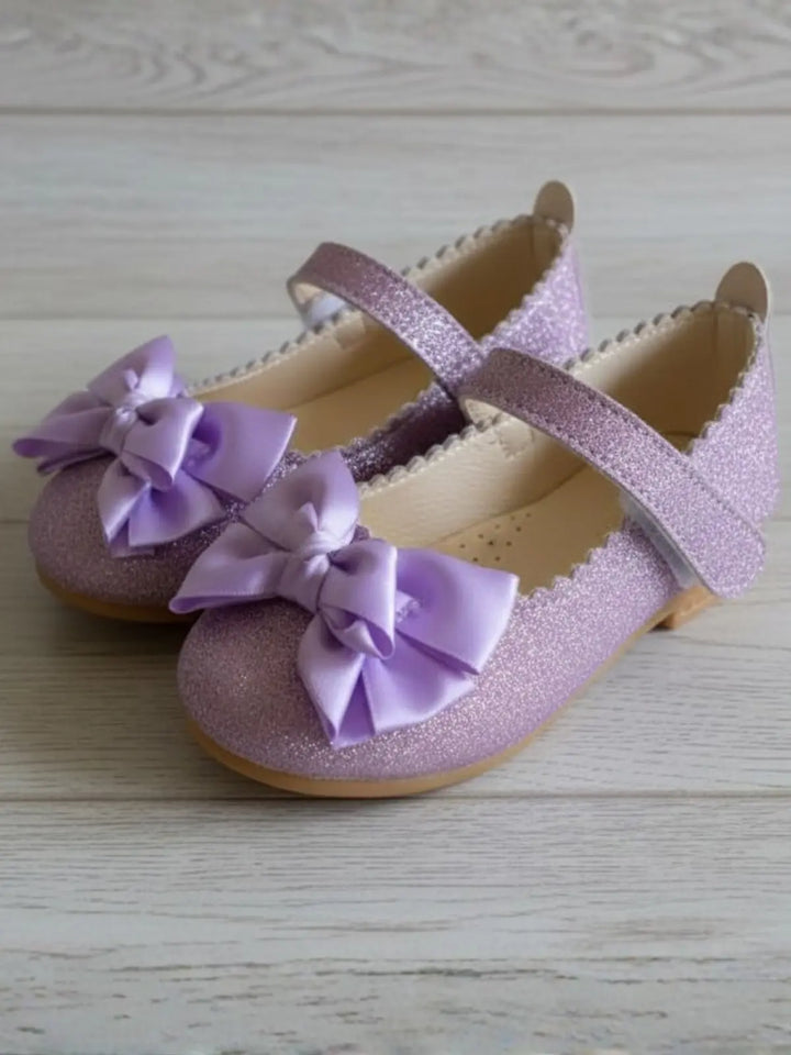Step and Shine Glitter Bow Shoes By Liv and Mia Mia Belle Girls