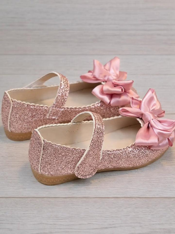 Step and Shine Glitter Bow Shoes By Liv and Mia Mia Belle Girls