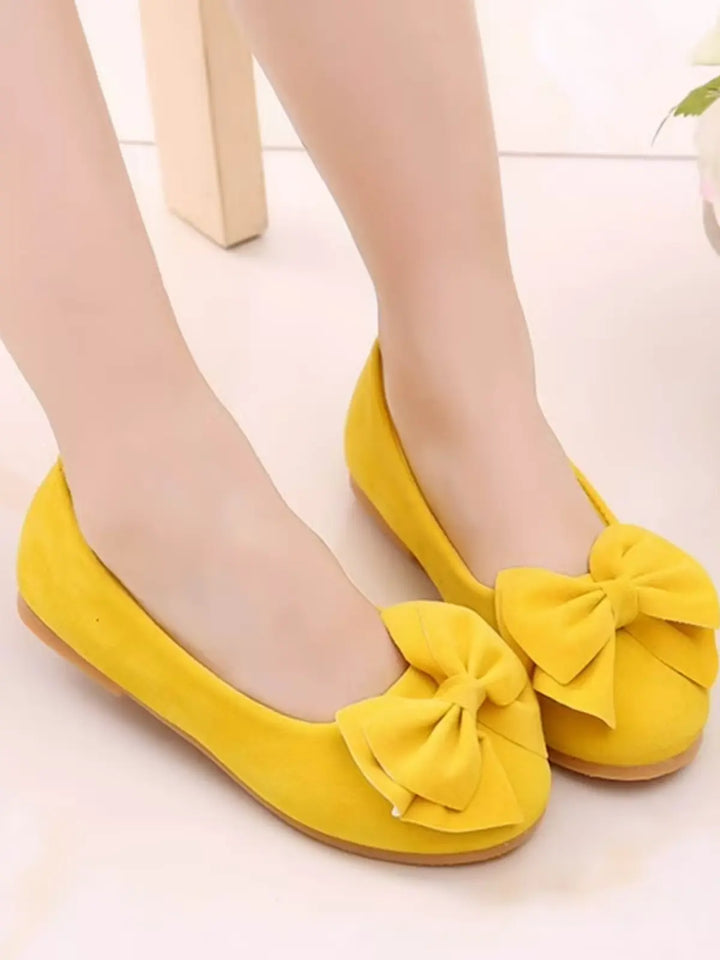 Yellow Bow Ballerina Flats By Liv and Mia Mia Belle Girls