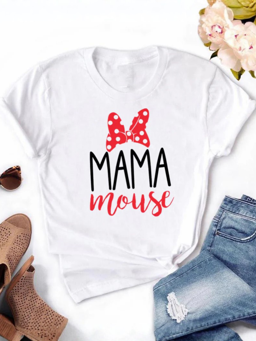 Mommy and Me Matching Mouse Slogan Tops Mia Belle Girls
