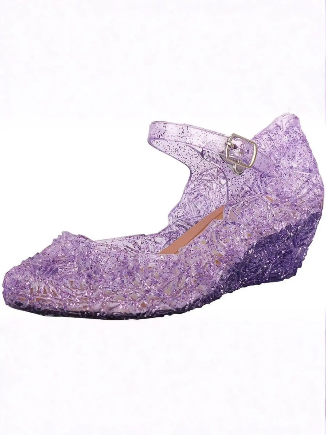 Purple Glitter Rose Jelly Shoes By Liv and Mia Mia Belle Girls