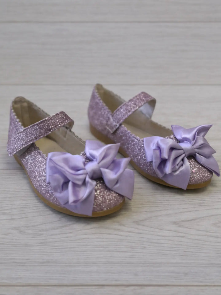 Step and Shine Glitter Bow Shoes By Liv and Mia Mia Belle Girls