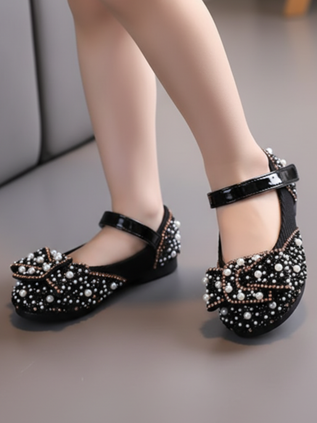 Pearls N' Rhinestones Ballerina Flats By Liv and Mia Mia Belle Girls
