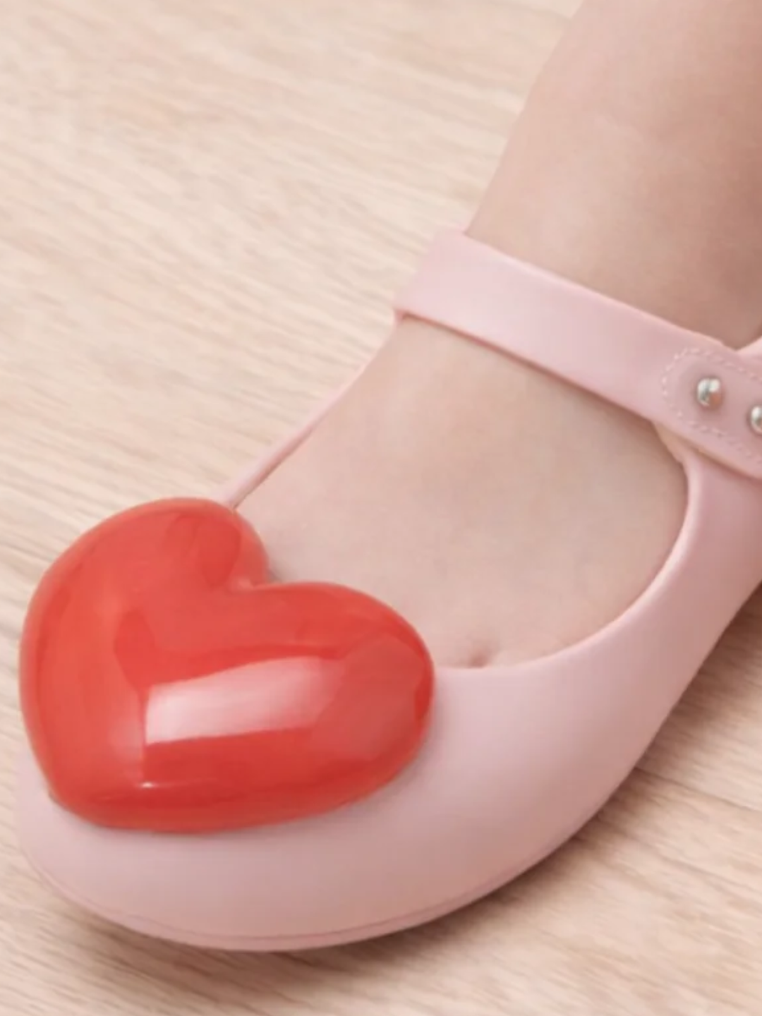 Big Heart Pink Jelly Flats by Liv and Mia Mia Belle Girls