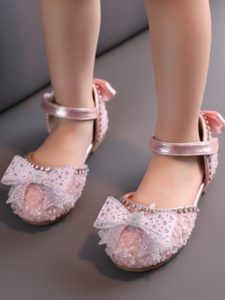 Jeweled Princess Ankle Strap Flats By Liv and Mia Mia Belle Girls