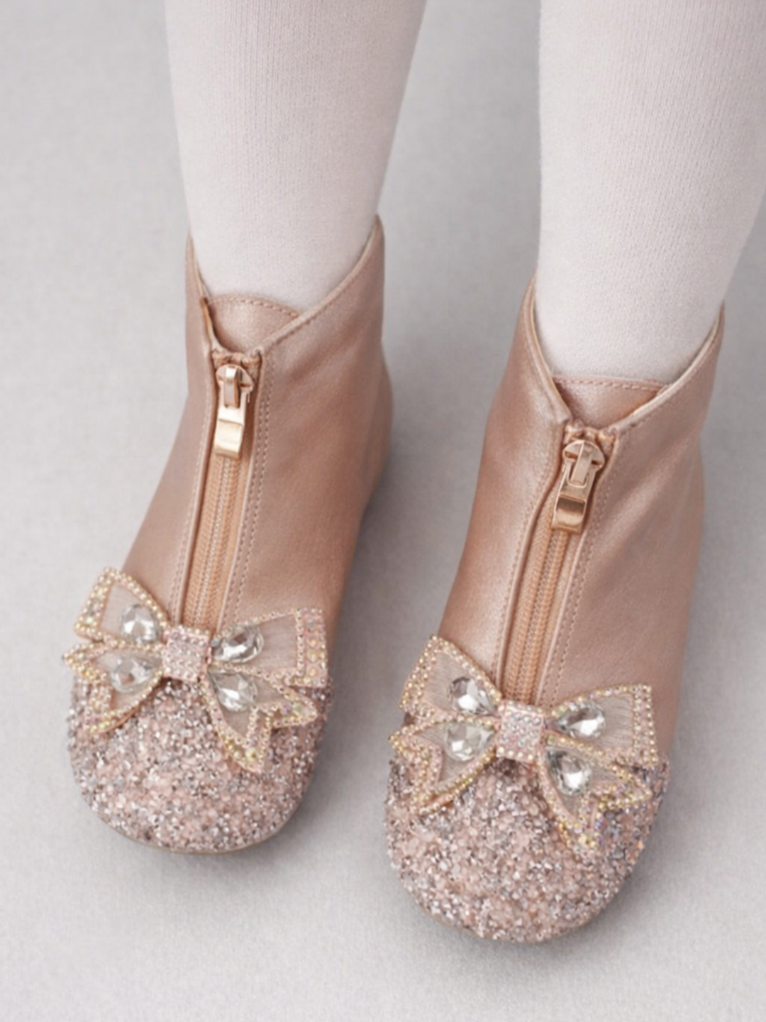 Bedazzled Beauty Crystal Bow Boots By Liv and Mia Mia Belle Girls