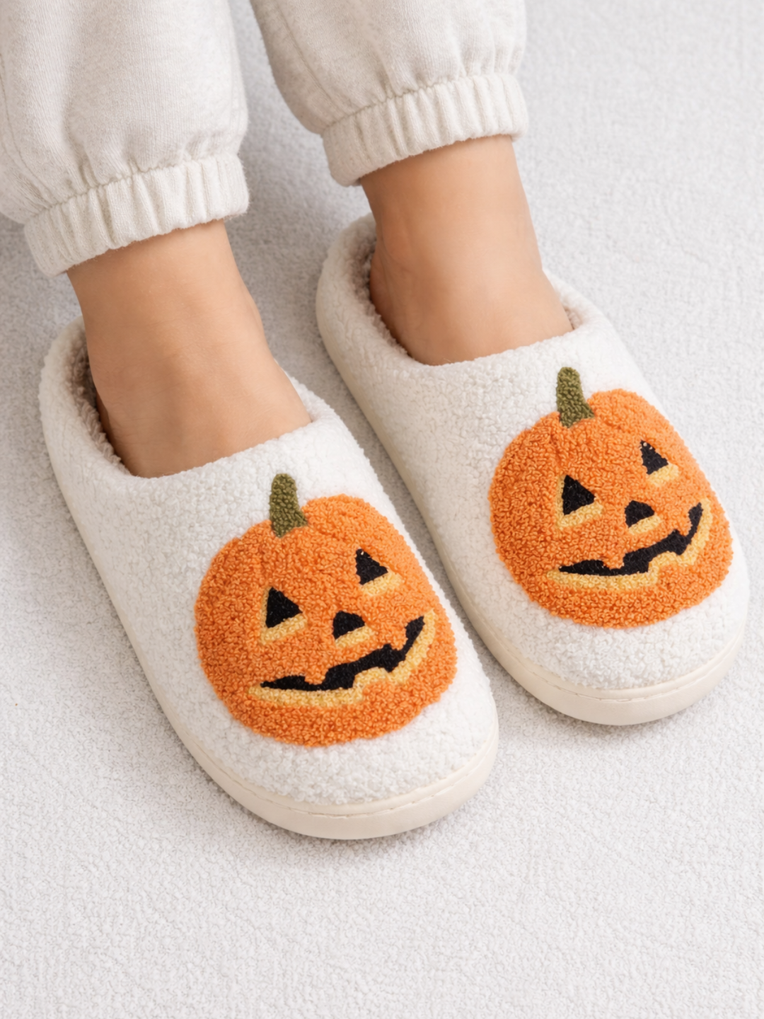 A Little Spooky Pumpkin Bedroom Slippers By Liv and Mia Mia Belle Girls