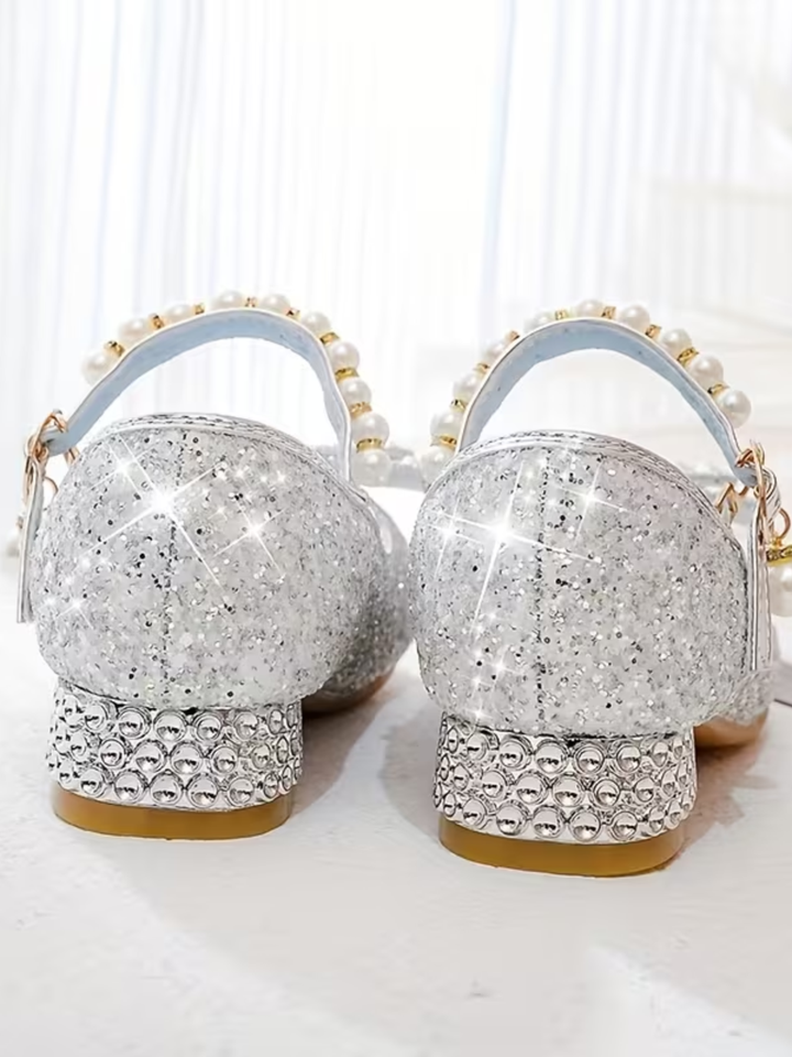 Razzle Dazzle Pearl Strap Mary Jane Shoes By Liv and Mia Mia Belle Girls