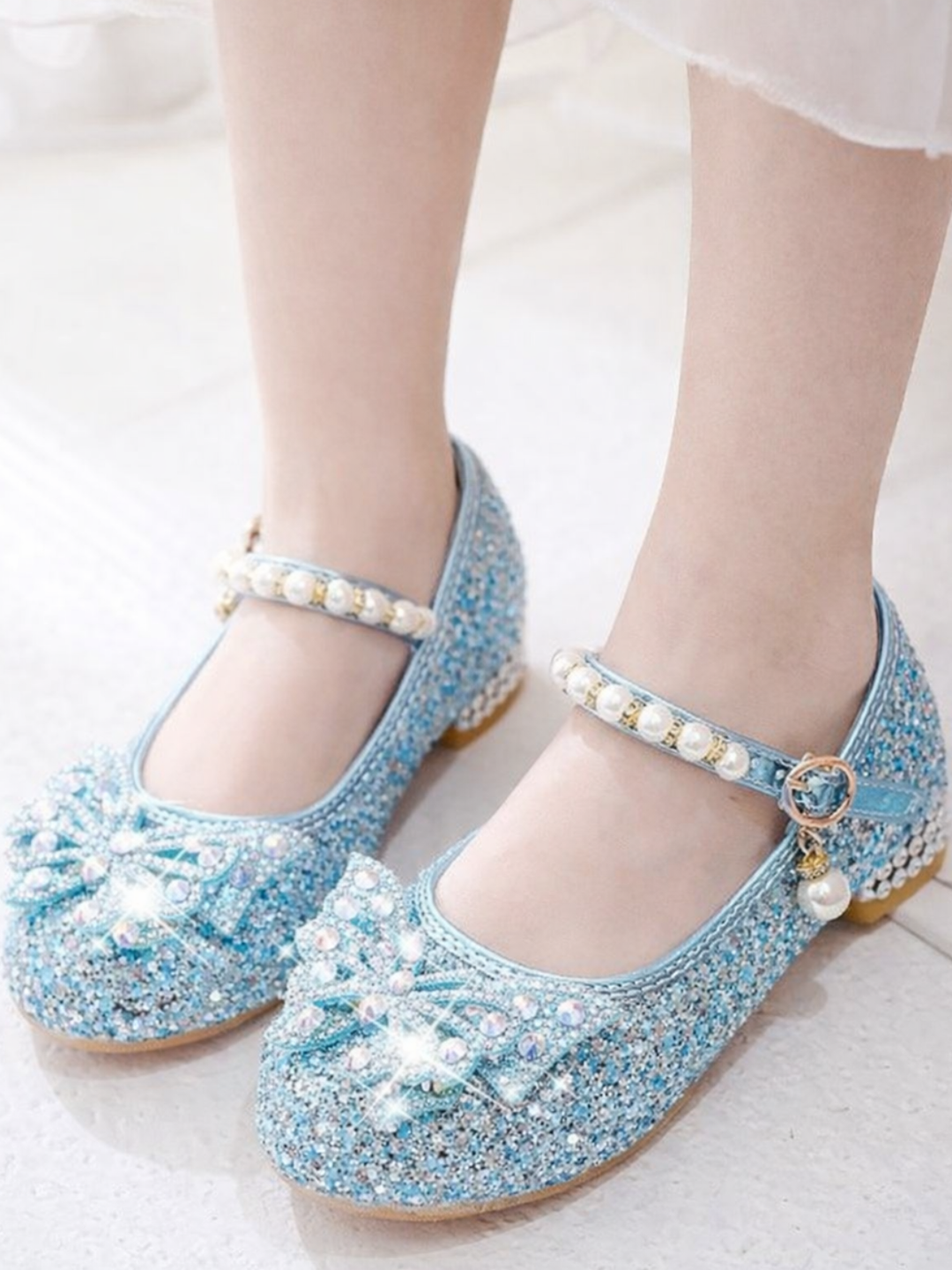 Razzle Dazzle Pearl Strap Mary Jane Shoes By Liv and Mia Mia Belle Girls