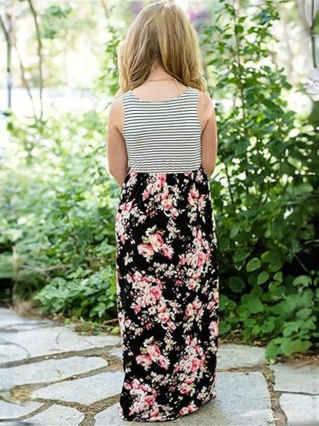 Mommy and Me Floral Besties Sleeveless Maxi Dress