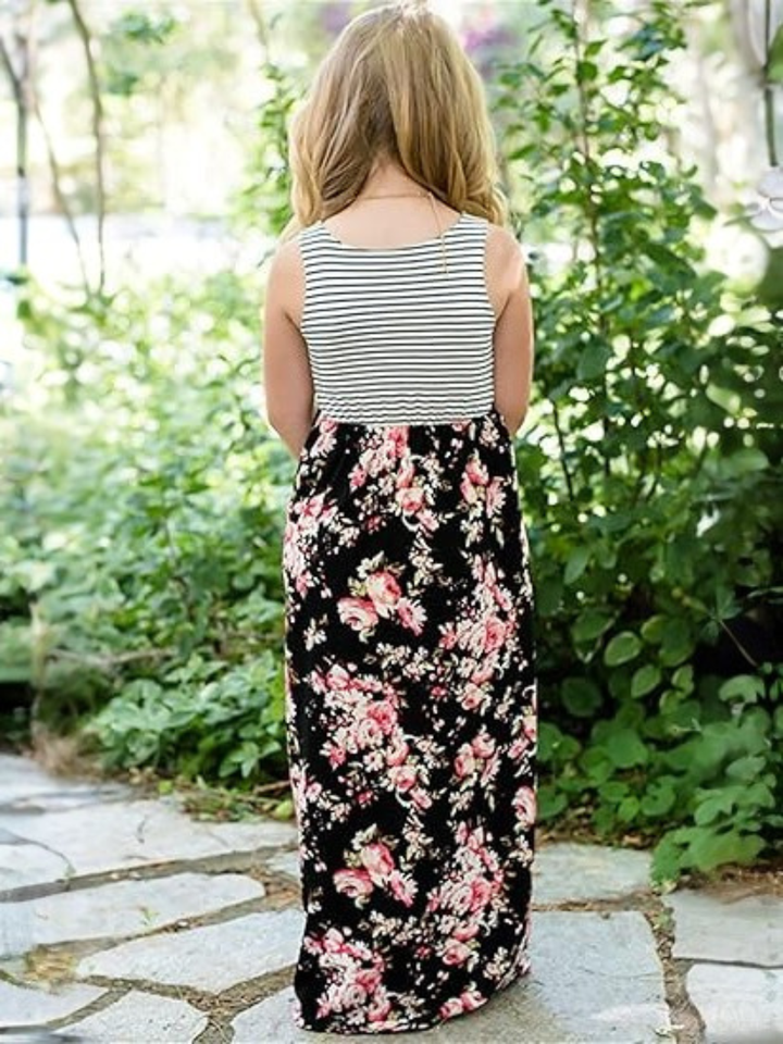 Mommy and Me Floral Besties Sleeveless Maxi Dress