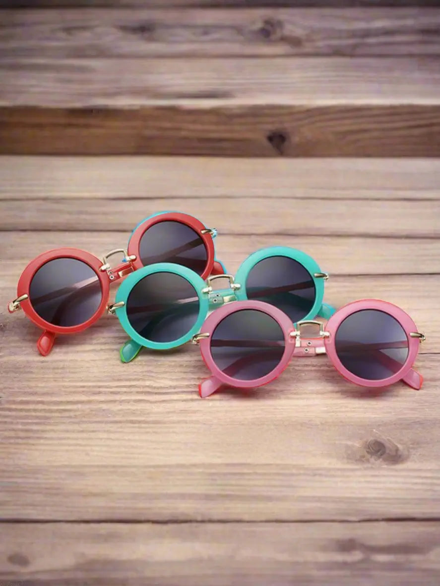 Girls Round Retro Sunglasses Mia Belle Girls