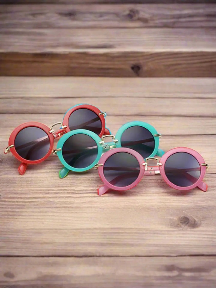 Girls Round Retro Sunglasses Mia Belle Girls