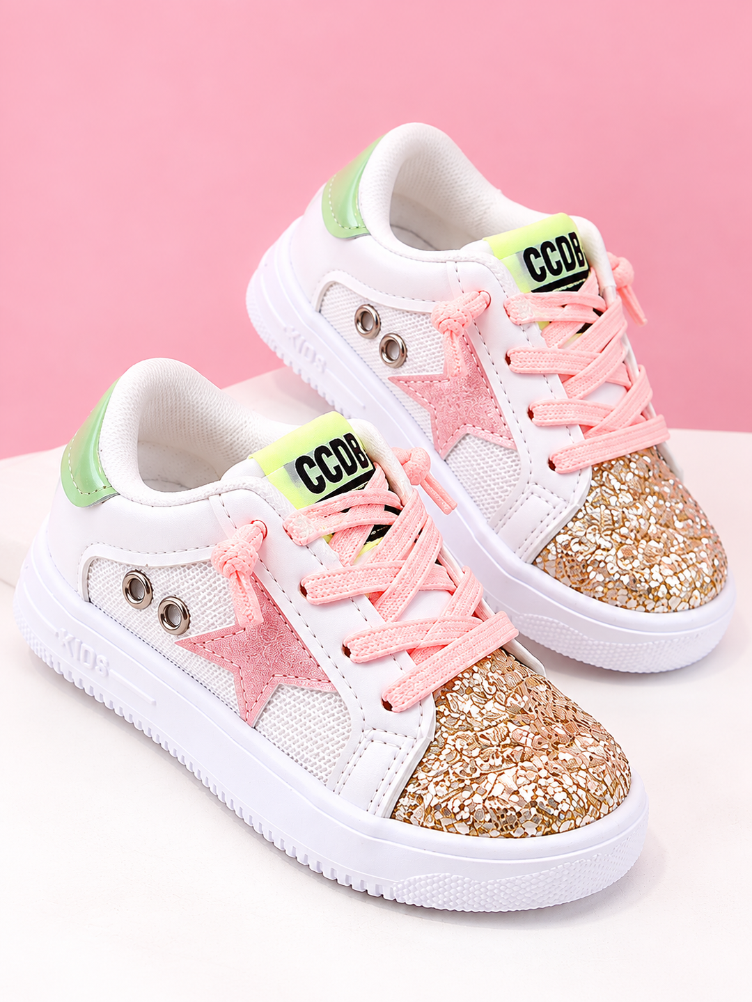 Rock Star Glam Glitter Sneakers by Liv and Mia