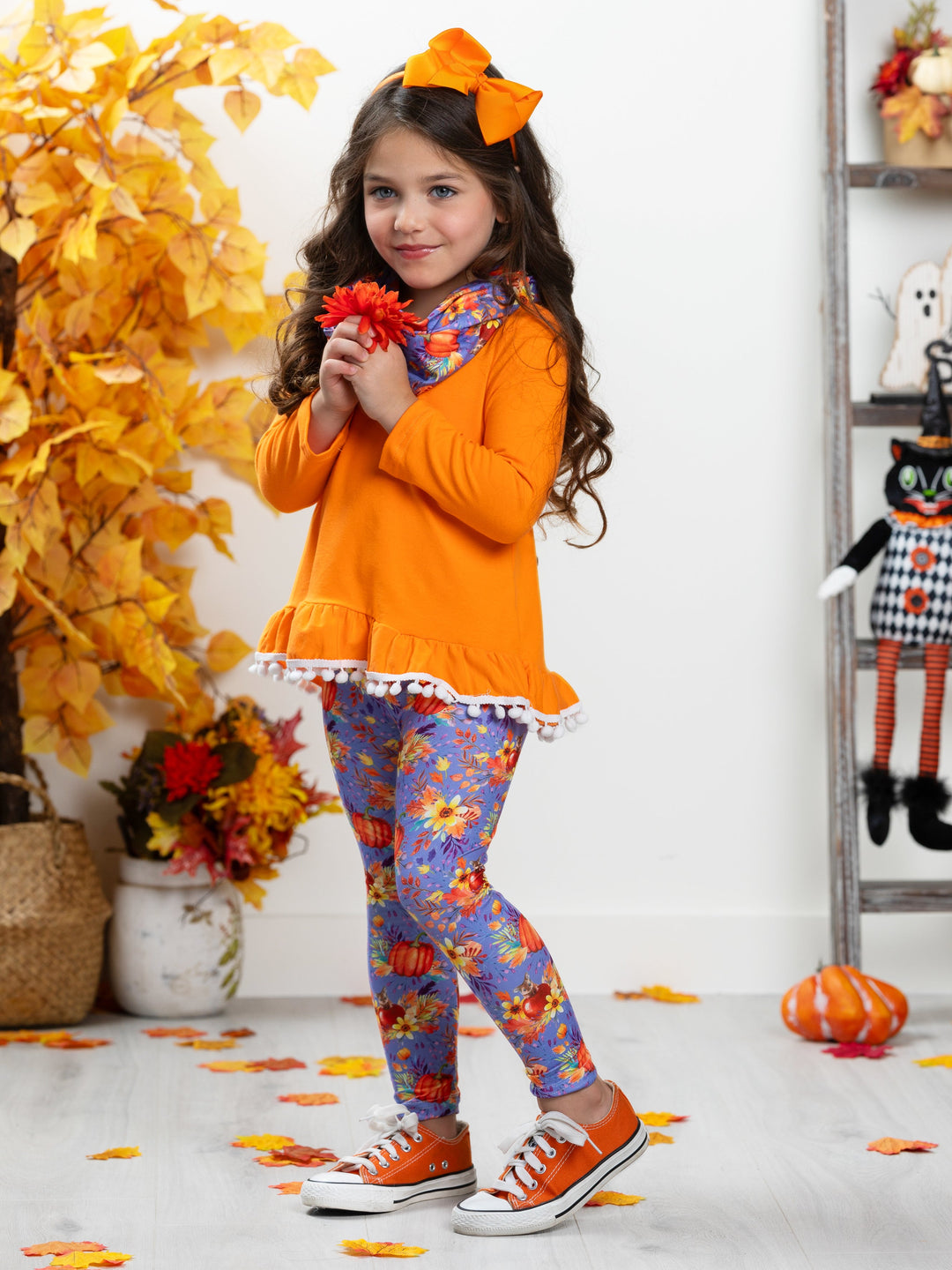 Carve Out Some Fun Tunic, Legging and Scarf Set Mia Belle Girls