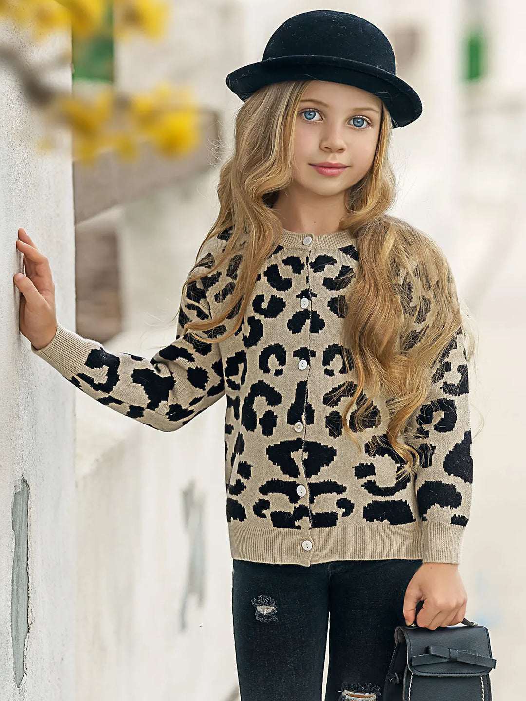 Kids Sweaters & Cardigans | Leopard Print Cardigan | Mia Belle Girls
