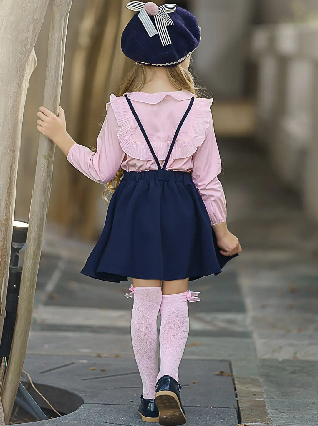 Little Miss Elegant Blouse & Pinafore Skirt Set - Mia Belle Girls