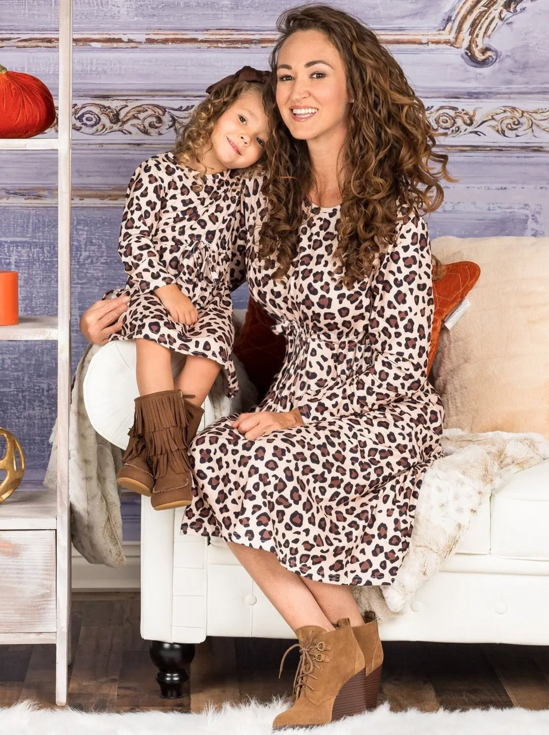 Mommy and Me Cheetah Knot-Waist Maxi DressMommy and Me Leopard Knot-Waist Maxi Dress