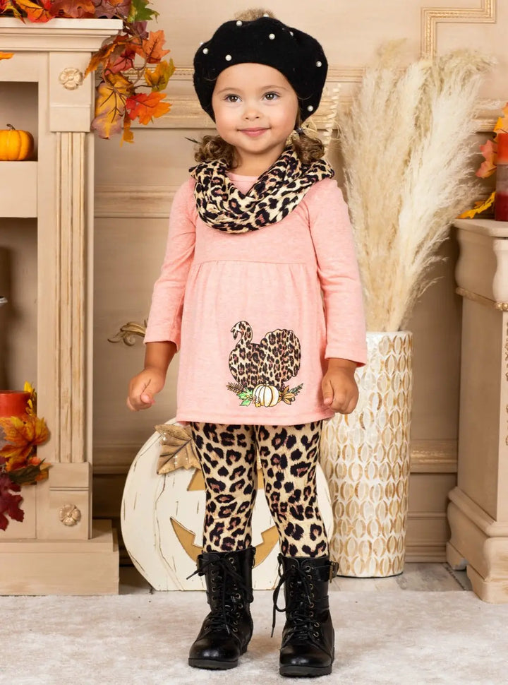 Girls Fall Outfits | Tunic, Leggings & Scarf Set - Mia Belle Girls