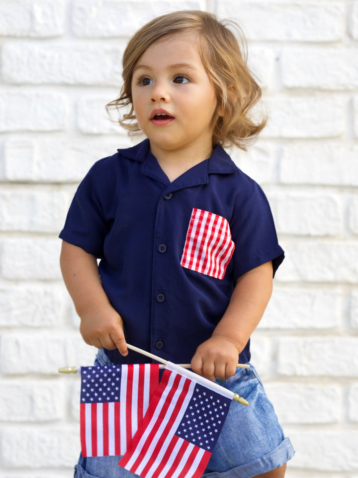 Father & Son Summer Plaid Matching Button-Up Shirt