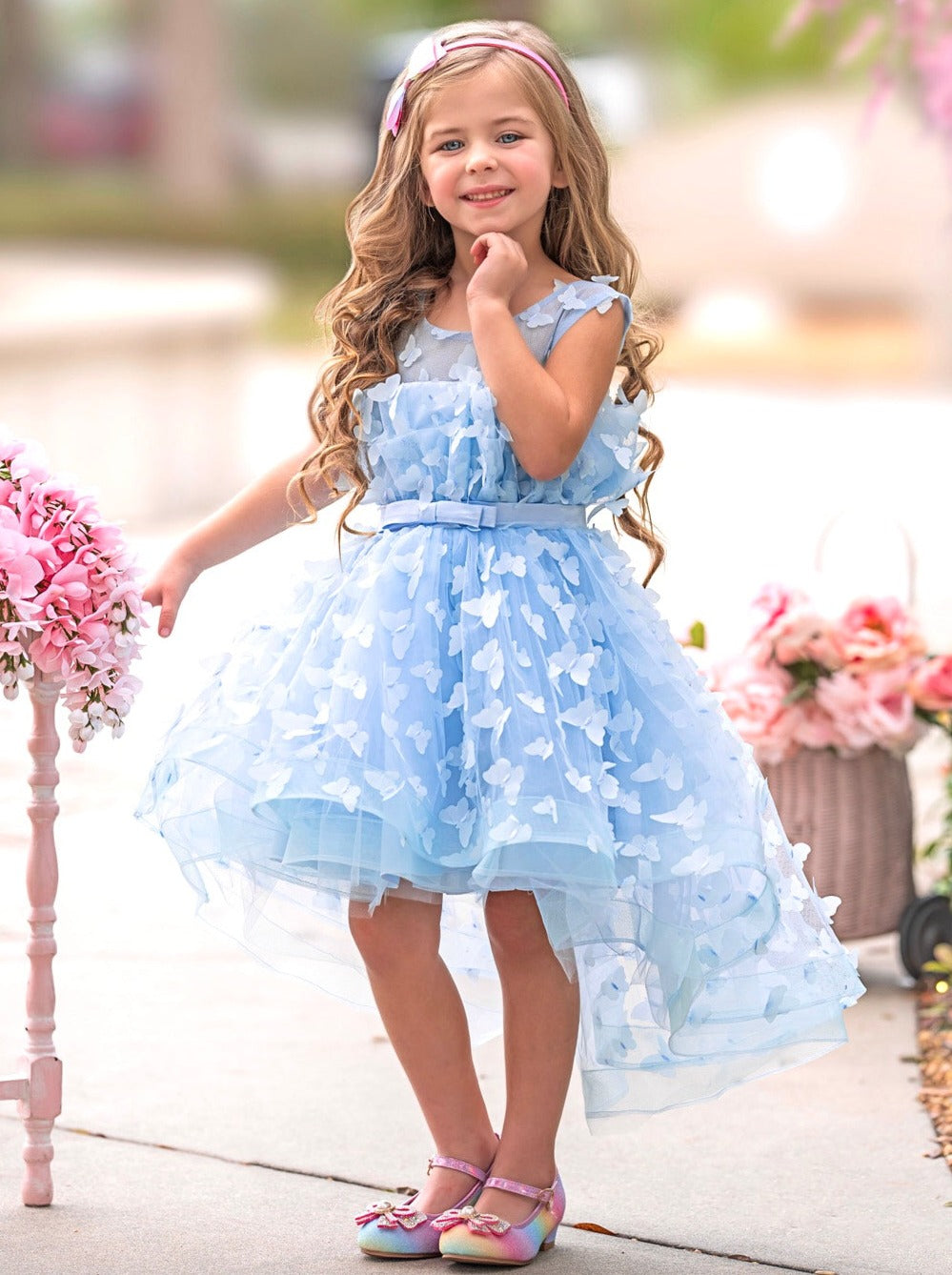 When Dreams Come True Blue Butterfly Dress Mia Belle Girls